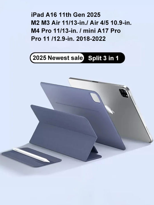 Smart Folio for iPad 10th Generation Case A16 M2 M3 Air 11 iPad Air 5 Case M4 Pro 13 12.9 11 6th 4th Funda magnetically capa