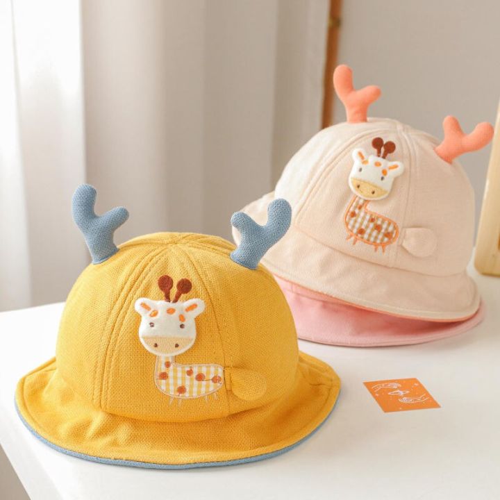 Cute%20Cartoon%20Baby%20Bucket%20Caps%20for%20Boys%20Girls%20Solid%20Color%20Infant%20Fisherman%20Hats%20Spring%20Summer%20Toddler%20Kids%20Sun%20Hat%2010-24M%20-%20Image%202