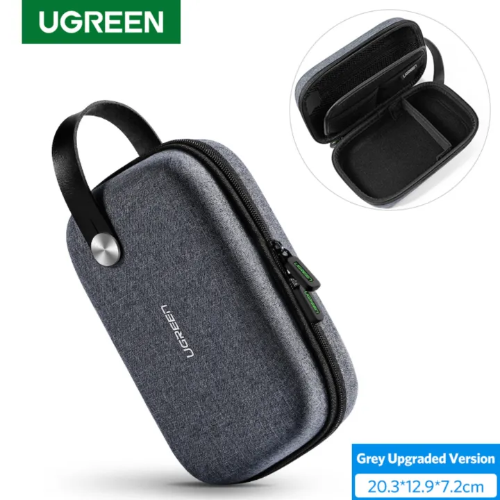 U-GREEN%20Travel%20Case%20Gadget%20Bag%20Small%20Portable%20Electronics%20Accessories%20Organizer%20Travel%20Carry%20Hard%20Case%20Cable%20Tidy%20Storage%20Box%20Pouch%20with%20Double%20Layer%20Double%20Zipper%20Snap%20Hook%20Carrying%20Strap%20-%20Image%206