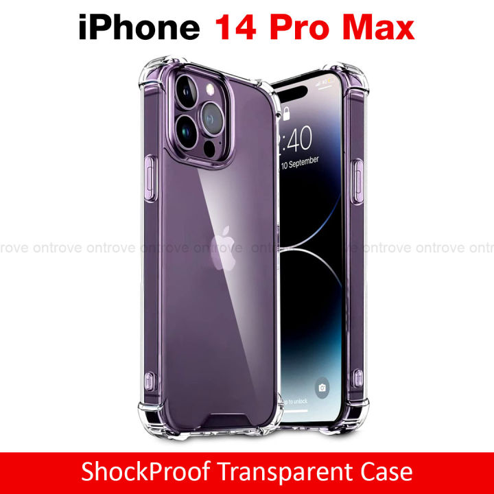 iPhone 14 Pro Max Transparent Shockproof Case - Clear TPU Bumper Case For iPhone 14 Pro Max Back Cover Premium Quality Anti Shock Airbag Phone Case For Girls Boys New