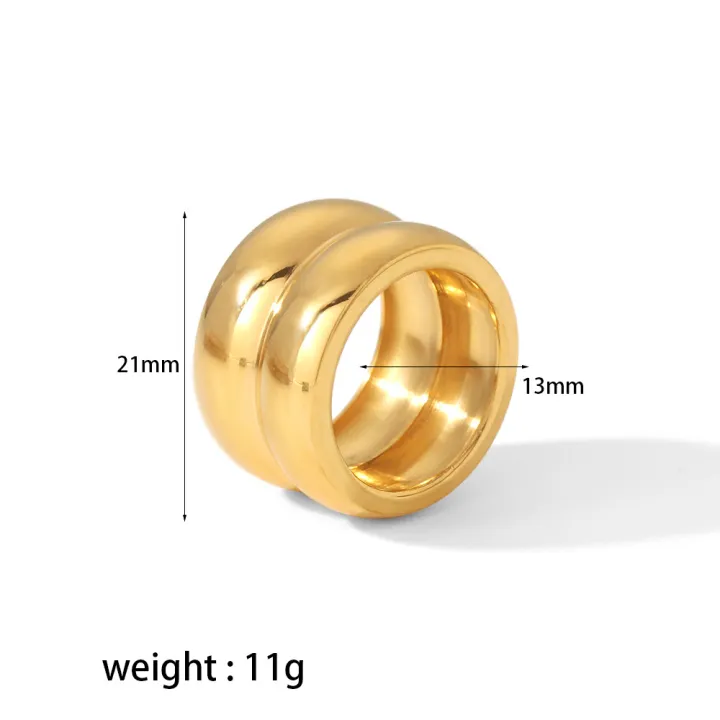 Amazon%20Europe%20and%20the%20United%20States%20ins%20stainless%20steel%20ring%2018K%20wide-sided%20double-layer%20texture%20simple%20women's%20high-end%20titanium%20steel%20hand%20ornament%20-%20Image%206