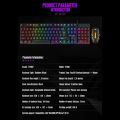 A-Z Corner T20 Gaming Keyboards Computer Keyboard Backlight 104 Buttons USB Ergonomic Wired PC Laptop Games. 