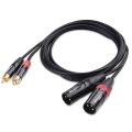 Soundking BXR011 2 RCA to 2 XLR Male Cable Audio Connector 1.5m for Amplifier Sound Box Cable Matters Dual RCA to XLR Unbalanced Interconnect Cable 5 meter 2 RCA to XLR Male Cable (Dual XLR to RCA Cable). 