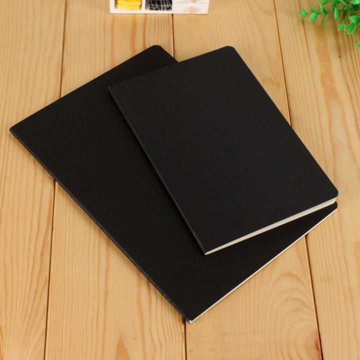 88 pages Notebook diary Smooth surface Black cover Retro Sketchbook Blank paper A6 size Graffiti painting for Office supplies School stationery Creative artists Writing and sketching Personal journal