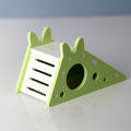 Hamster Hideout Cute Exercise Toy Wooden Hamster House with Ladder Slide. 