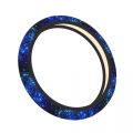 1PC Car steering wheel cover without inner ring, breathable and anti-slip, blue starry sky girl steering wheel cover. 