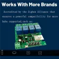 2X Zigbee Tuya Smart 4CH Relay Module DC5V 7-32V RF433Mhz Remote Control Light Switch Work with Alexa Google Home. 