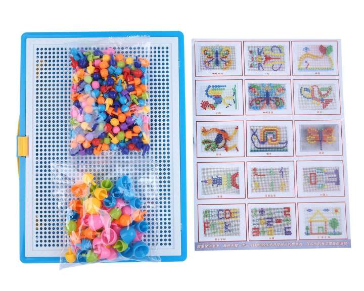 Creative Mushroom Nails Intelligence Learning Education Pegboard