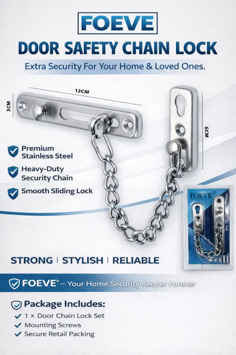 Security Lock With Chain Stainless Steel Door Chain Lock Door safety chain Security door chain ...