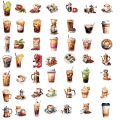 Diy Coffee Stickers 50pcs Coffee Lovers Sticker Set Waterproof Diy Decal Kit for Phone Laptop Skateboard More Coffee Theme Stickers. 