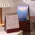 Desktop Mini Calendar Clock-in Calendar Book Scenery-themed Decoration Student Self-disciplined Calendar. 