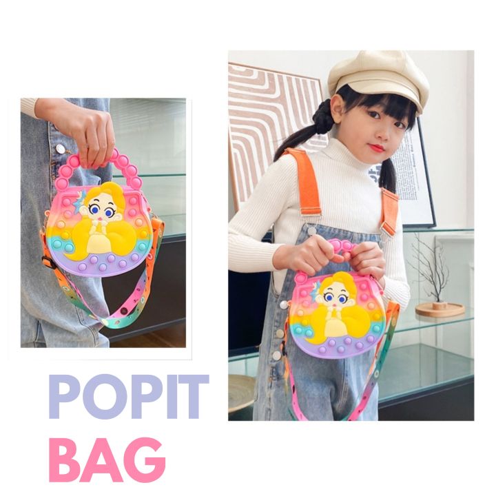 Large Pop It Fidget Toy Unicorn Backpack For Girls Unicorn Bag for Kids Relieve Stress School Supplies Great Birthday Party Favor Gifts for Girls