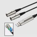 USB IN-OUT MIDI Cable One in One Out Interface 5 Pin Line Converter PC to Music Keyboard Adapter Cord. 