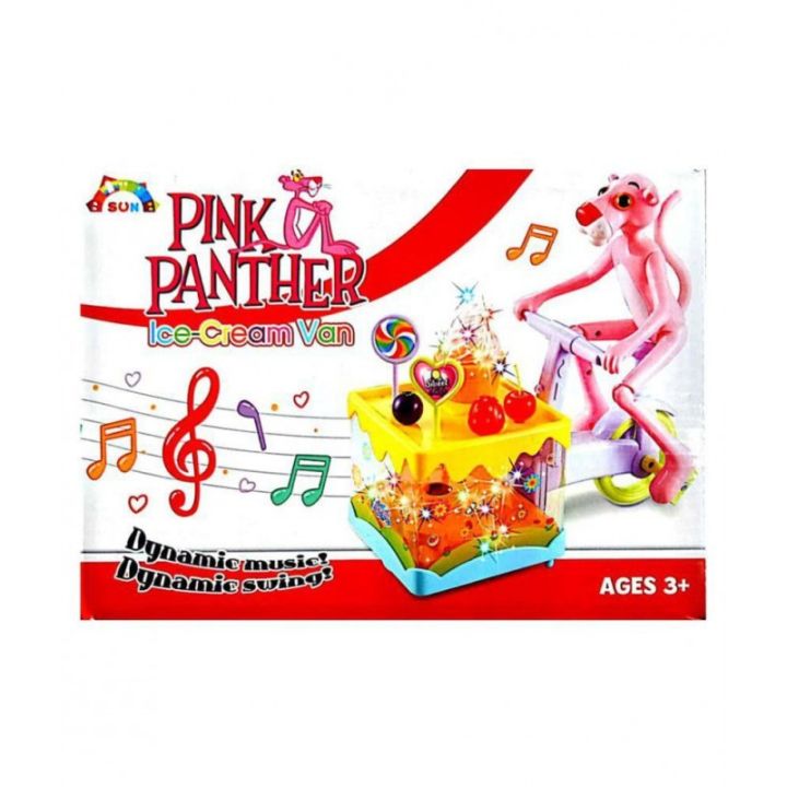 TUYU Pink Panther ICE Cream Van with Dynamic Music and Flashing Lights