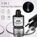 LILYCUTE 7ML Soft Gel Nail Tips Adhesive Glue 3 IN 1 Clear Nail Extension Function Adhesive Nail Gel Long Lasting Manicure. 
