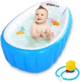 Baby Inflatable Bathtub Intime Children Anti-slippery Swimming Pool Foldable Travel Air Shower Basin Seat Baths Big Size(For 0-3 Years) With Air Pump. 