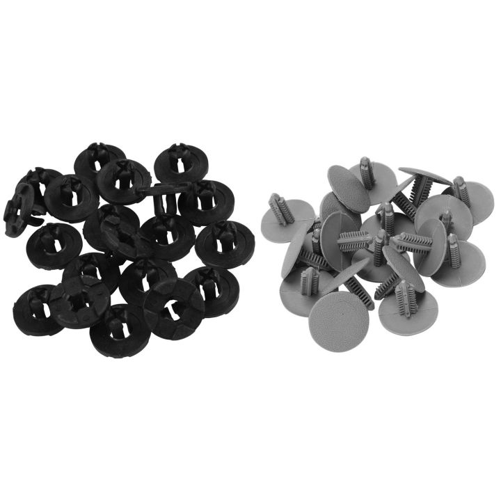 40 Pcs Plastic Rivets for Clip Screw Type Fastener, 20 Pcs Black & 20 ...
