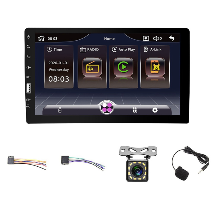 Single Din Car Stereo Carplay Android Auto Car Multimedia Player 9 Inch HD Touchscreen Car Radio Supports FM/AM Radio Mirror Link SWC