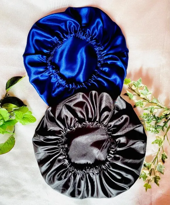 Hair%20Bonnets/Sleeping%20caps/Shower%20Caps%20for%20Women%20Soft%20Satin%20Elastic%20Band%20Silk%20Sleeping%20Cap%20-%20Image%203