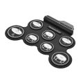7 Pads Electric Drum Set ,Portable Roll Up Drum Practice Pad Drum. 
