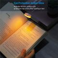 1/3Pcs USB Rechargeable LED Book Reading Light/ Portable Bookmark Eye Protection Bedside Clip Lamp/ White Adjustable Light. 