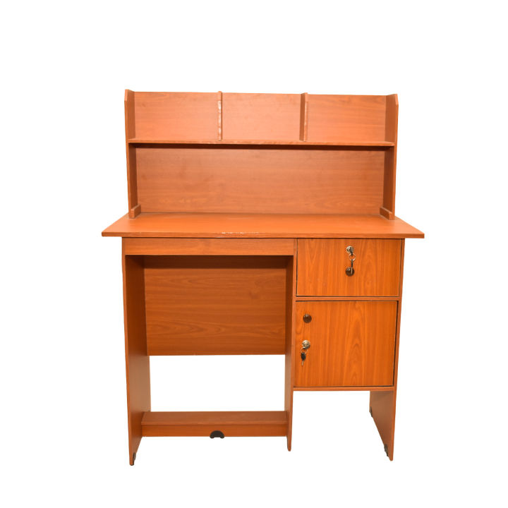 Melamine Writing Table With Shelves