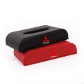 Black High quality Leather Car Tissue Box Holder For Mitsubishi logo Triton Outlander Mirage ASX Lancer EVO PAJERO GRANDIS GALANT Xpander. 