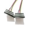 4Pin To 2-Port SATA Power Cable For Hikvision DAHUA Mini VCR IP Camera CCTV Hard Disk Power 30CM. 