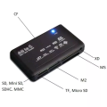 Mini Memory Cardreader All in One Card Reader USB 2.0 480Mbps Card Reader TF MS M2 XD CF Micro SD Carder Reader. 