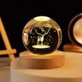 USB Night Light LED Crystal Ball Table Lamp 3D Moon Planet Galaxy Decor for Home Table Lamp Party Toys for Kids Adult Xmas Gifts. 