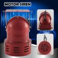 AC 220V Red Metal Motor Driven Air Raid Siren Horn Alarm. 