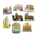 Resin 3d Fridge Magnets Italy Toscana,Leaning Tower of Pisa,Venice, Milan Cathedral Souvenirs Refrigerator Sticker Magnetic. 