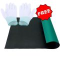 Anti- Static ESD Table Mat for Electronics Soldering/ Mobile Phone Computer  Repair ESD  Mat 75cmx45cm with a Pair of PU Fingertips Coated Carbon Fiber ESD Gloves for Free  [TOL-019]. 