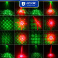 UZBOO RGB Laser Stage Lights 32 Pattern Party Projector Lights DJ Disco Sound Activated Strobe Lights RGB LED Laser Projector For Birthday Wedding KTV Bar Concert USB Plug. 