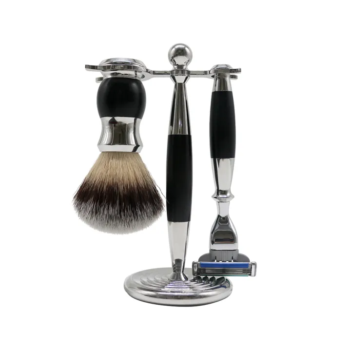 2024 Best Selling Beard Care Men's Badger Shaving Brush Kit Set Men's Grooming Tool
