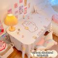 Cartoon Cloth Tablecloth Korea Ins Study Table Decorative Anime Tablecloth Student Japanese Kawaii Desk Pad Cute Pink Tablecloth. 