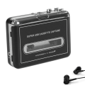 Portable Stereo USB Cassette Player Plastic Cassette Tape to MP3 Converter Recorder with Loudspeaker Capture Audio Music Player. 