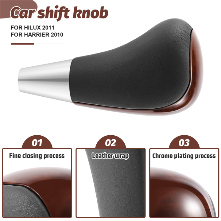 Wood%20Grain%20Car%20Gear%20Shift%20Knob%20for%20/%20Fortuner%20Crown%20Land%20Cruiser%20Lever%20Shifter%20Stick%20Grey%20-%20Image%206