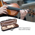 4/4 Size Violin Box With Hygrometer Hard Shell Violin Storage Case Musical I MUF. 