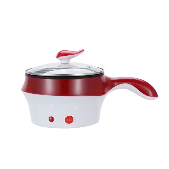 Portable Electric Hot Pot Cookware Pasta Pot Non-stick Casserole Pot with Steam Rack for Eggs/Soup
