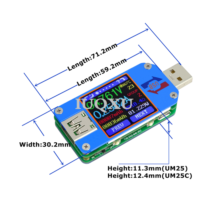 IUQXU%20UM34/UM34C%20UM24/UM24C%20UM25/UM25C%20DC%20Voltmeter%20Ammeter%20VLuxuryoltage%20Current%20Tester%20Voltage%20battery%20Charge%20USB%20Tester%20-%20Image%205