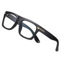 Mens Oversized Computer Glasses Thick-Rimmed Eyewear Square Frame. 
