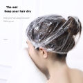 100Pcs/Bag Disposable Shower Bath Cap Plastic Waterproof Woman Head Hair Cover Bathing Hat. 