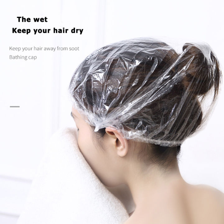 100Pcs/Bag%20Disposable%20Shower%20Bath%20Cap%20Plastic%20Waterproof%20Woman%20Head%20Hair%20Cover%20Bathing%20Hat%20-%20Image%202