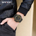 【ALLGOOD】Top Luxury Brand SANDA Men's Watch Men Sport Quartz Watches Multifunction Shock Digital  Watches Male Analog LED Clock. 