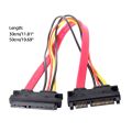 2024 New Sata Power Extension Cable 22 Pin Sata Male To Female Extender Cable Cord Adapter For Hard Drive Disk Hdd Ssd. 