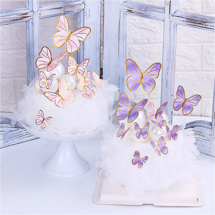 10pcs%20DIY%20Cake%20Decoration%20Happy%20Birthday%20Theme%20Butterfly%20Paper%20Cake%20Topper%20-%20Image%204