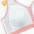 Women Bra Comfortable Wireless Front Closure Sport Bra for Mid-aged Women Vest Style with Removable Pads Ideal for Southeast Asian Buyers Breathable Bra. 