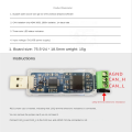 CANable USB to Converter Module CAN Canbus Debugger Analyzer Adapter CANdleLight ADM3053 Isolated Version CANABLE PRO. 