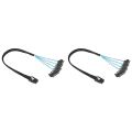 2X Mini Sas Sff-8087 to 4 Sff-8482 Server Array Card Hard Drive Data Cable Sata Cable 0.5m. 